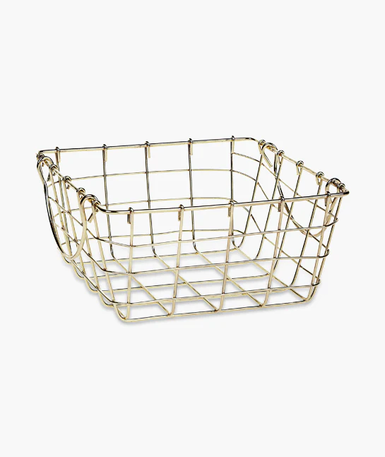 Small Gold Metal Basket