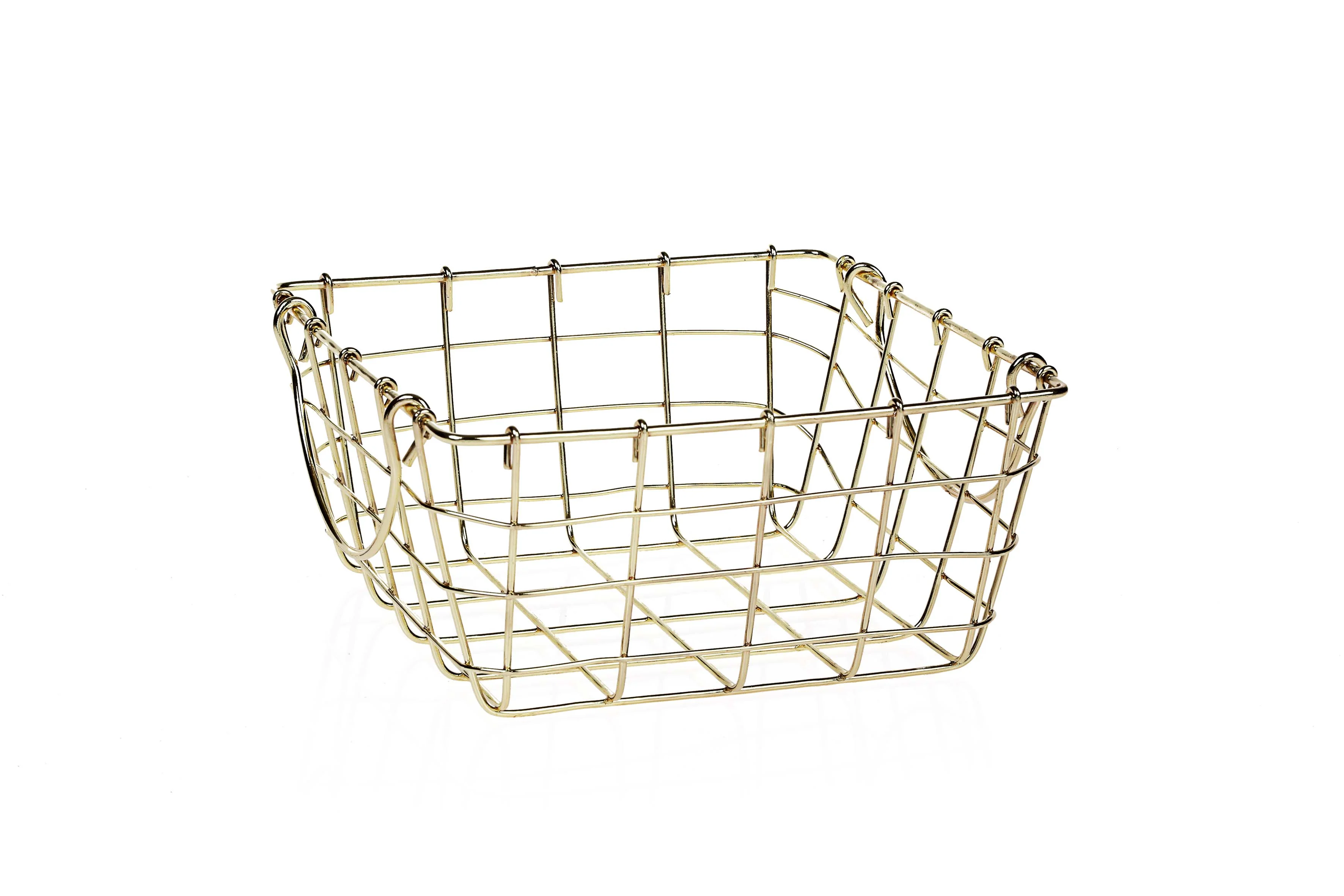 Small Gold Metal Basket - Image 2